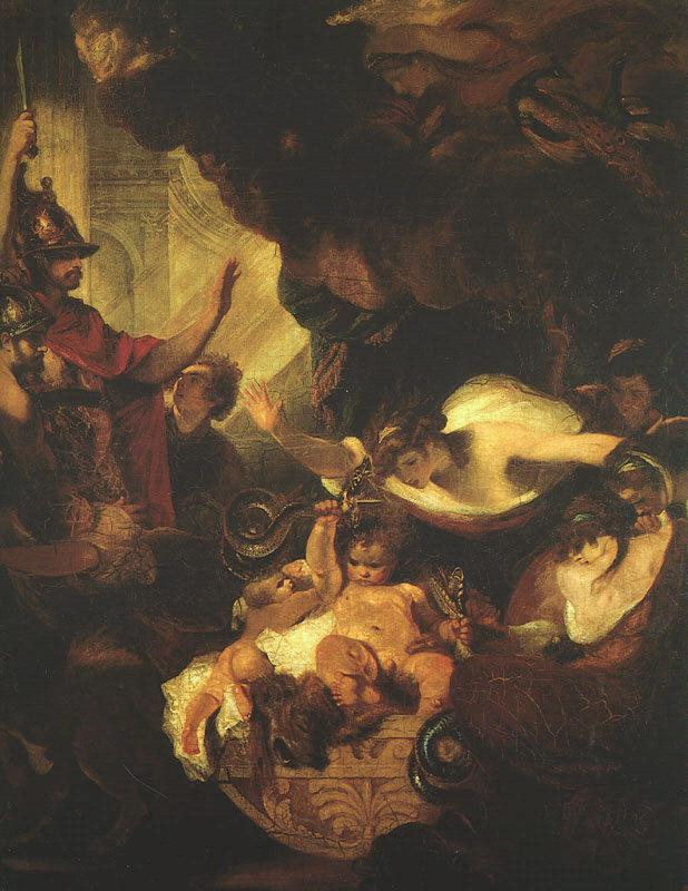 Sir Joshua Reynolds The Infant Hercules Strangling the Serpents Sent by Hera France oil painting art